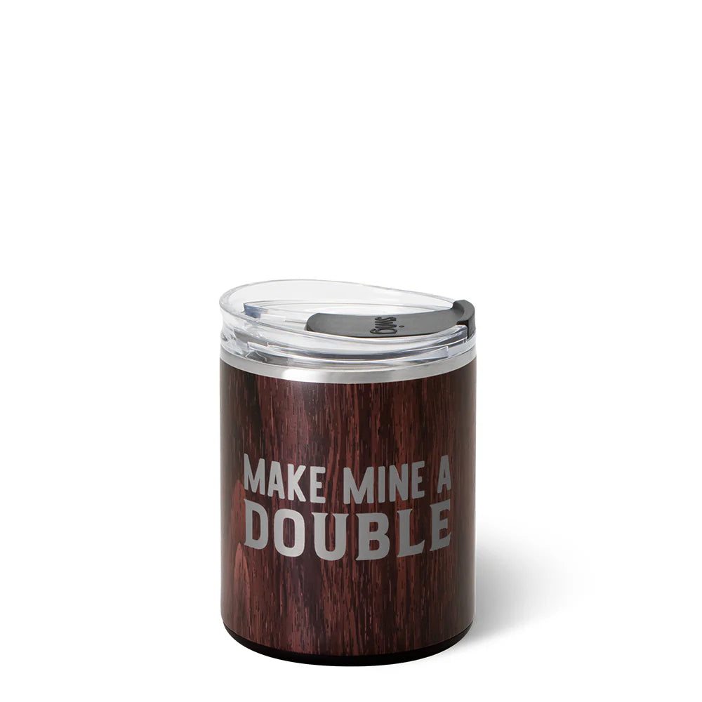Mike Mine a Double BOURBON BARREL Lowball Tumbler (12oz) Insulated