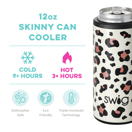 Luxy Leopard Skinny Can Cooler (12oz)