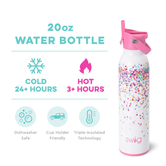 Confetti Flip + Sip Water Bottle (20oz) Insulated