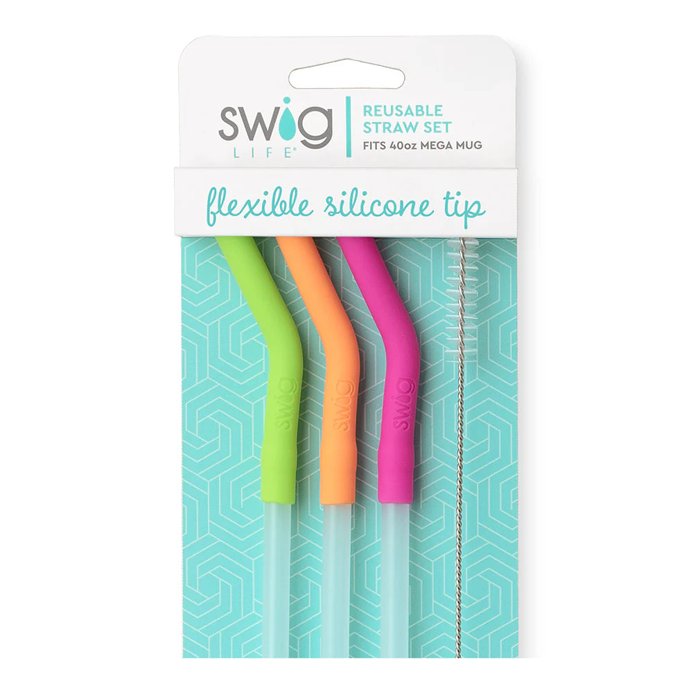 Neon Lime/Orange/Berry Straw Set (Mega Mugs)