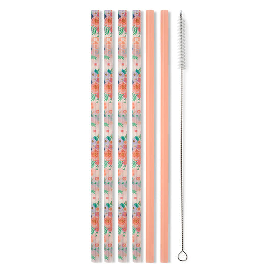 Full Bloom Straw Set