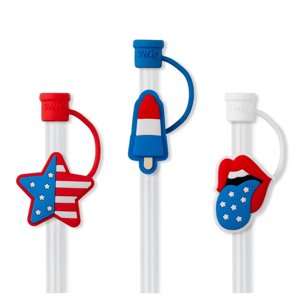 ALL AMERICAN Reusable Straw Toppers