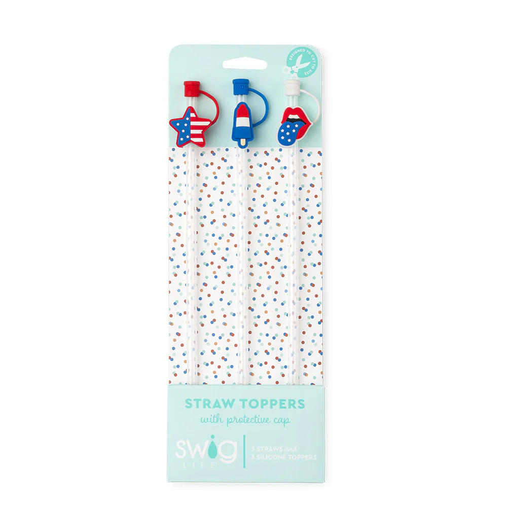 ALL AMERICAN Reusable Straw Toppers