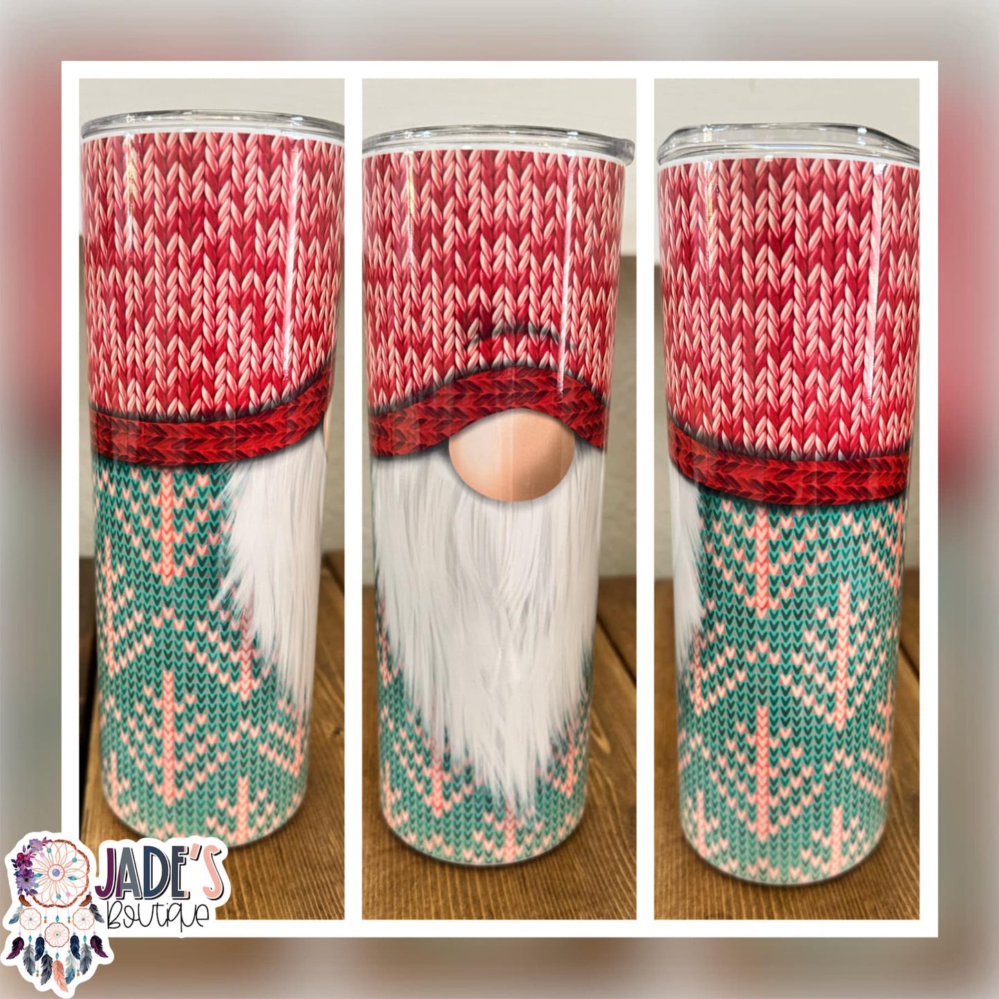 Gnome Cozy Sweater 20oz Insulated Skinny Tumbler