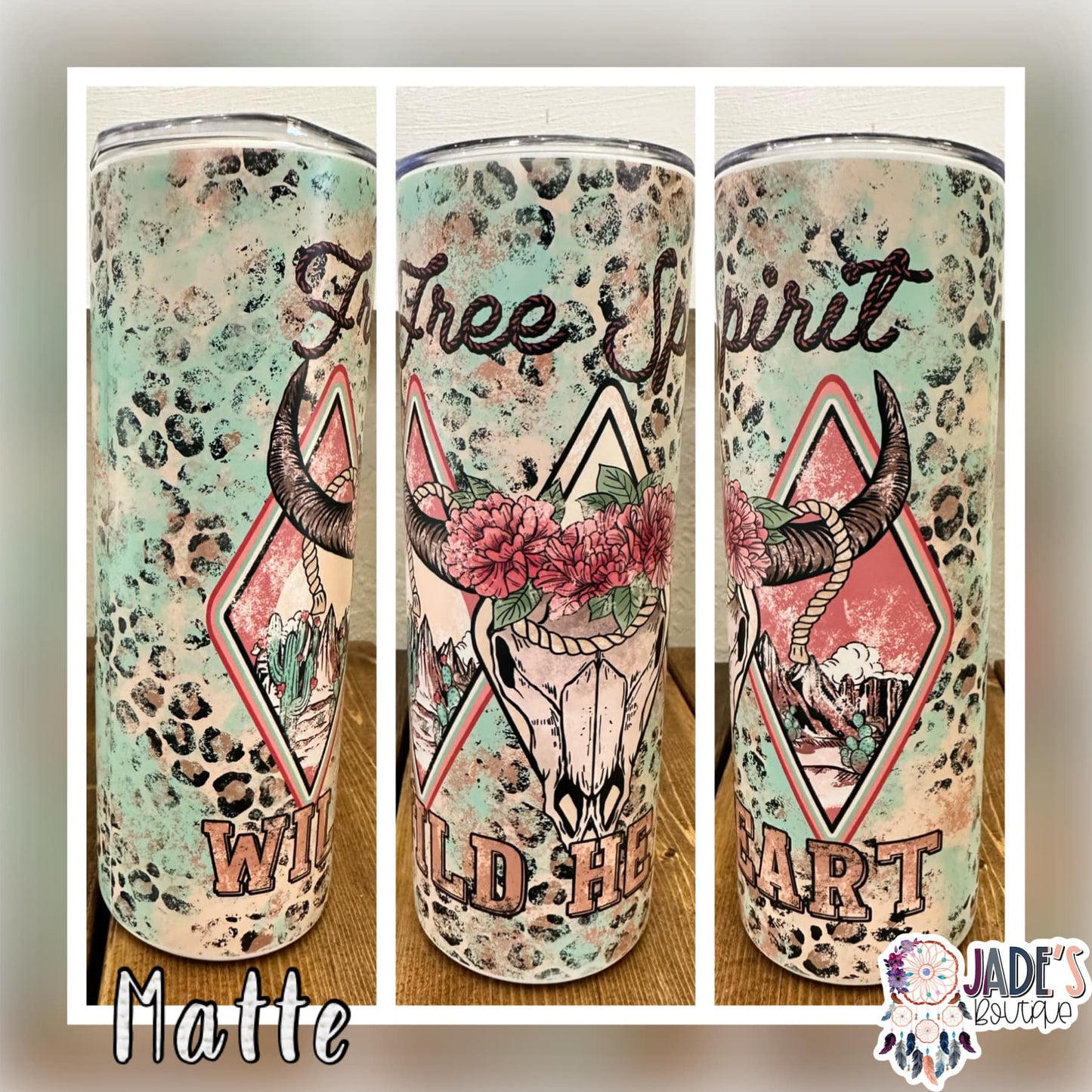 Free Spirit 20oz Insulated Matte Skinny Tumbler