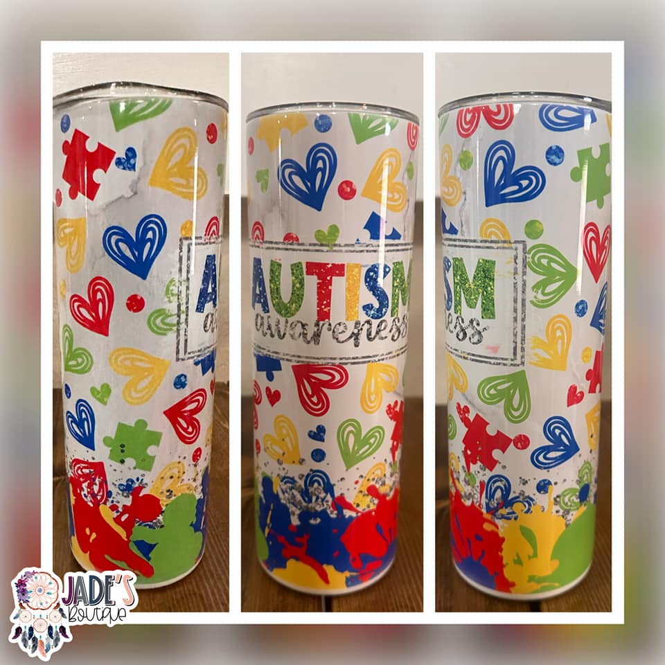 Autism Awareness 20oz Insulated Skinny Tumbler