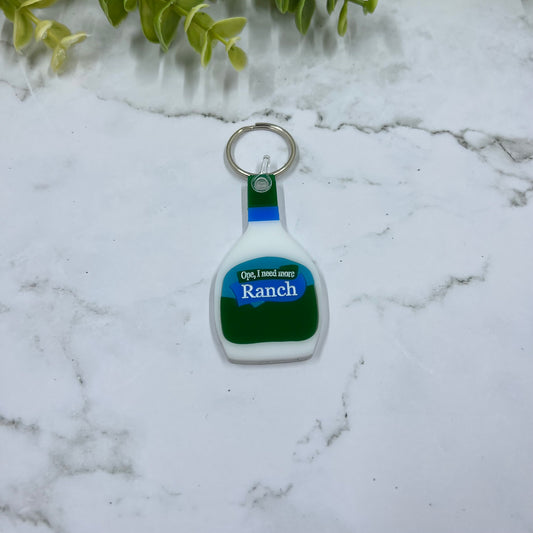 Ranch Bottle Layered & Engraved Acrylic Keychain