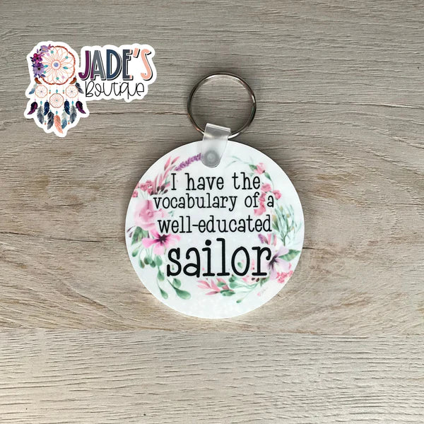 Mature Keychain - I have a vocabulary......