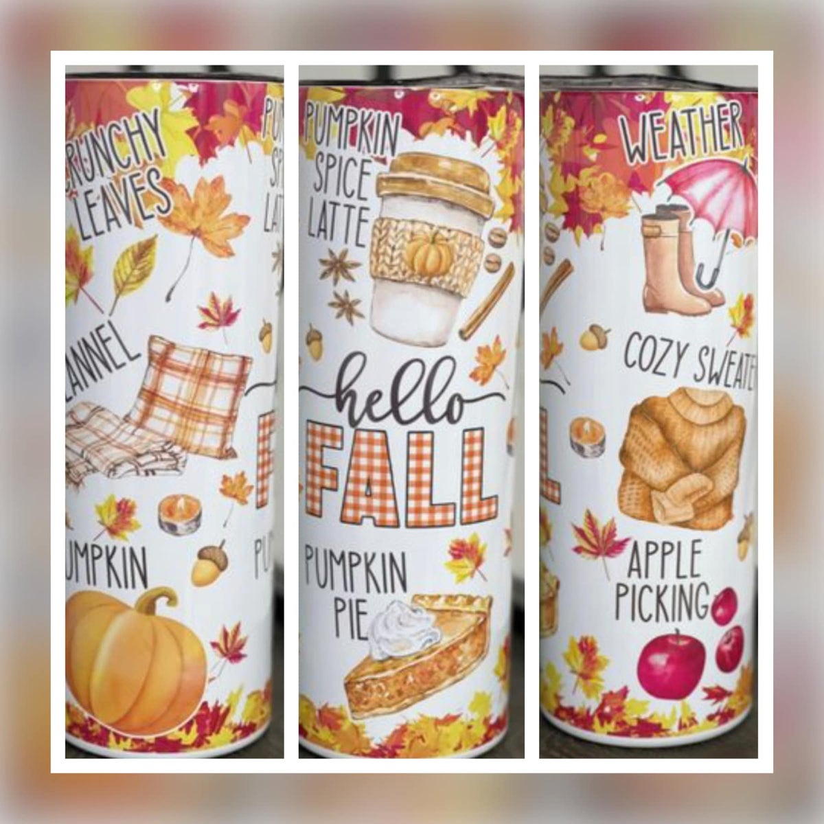 All Things Fall 20oz Insulated Skinny Tumbler