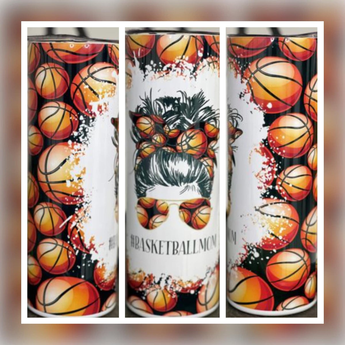 Basketball Mom 20oz Insulated Skinny Tumbler