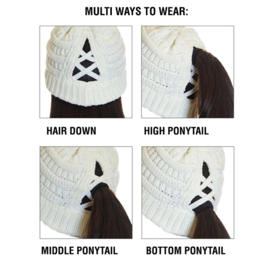 C.C Criss-Cross Knit Beanie CCB1