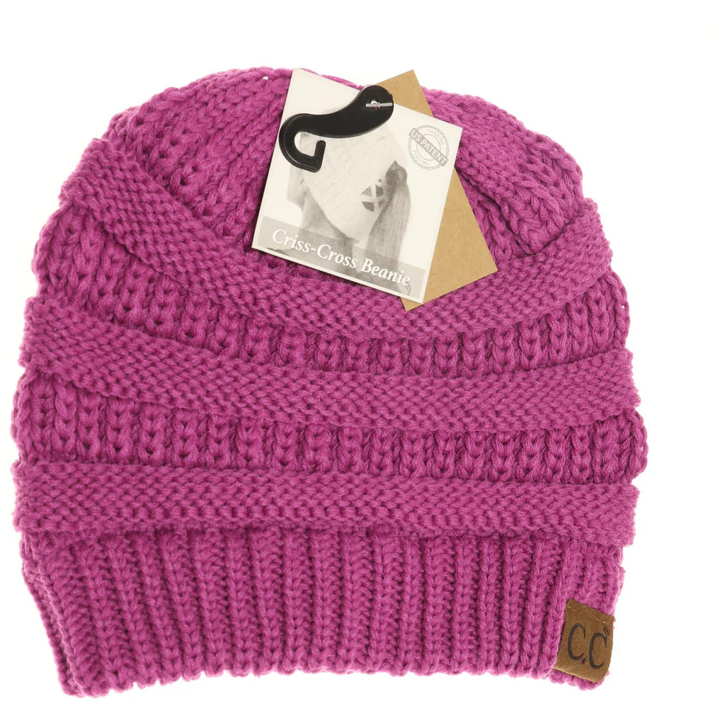C.C Criss-Cross Knit Beanie CCB1