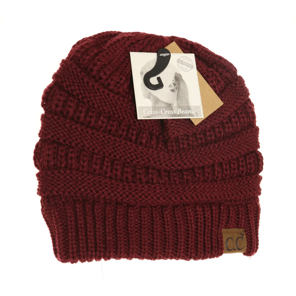 C.C Criss-Cross Knit Beanie CCB1