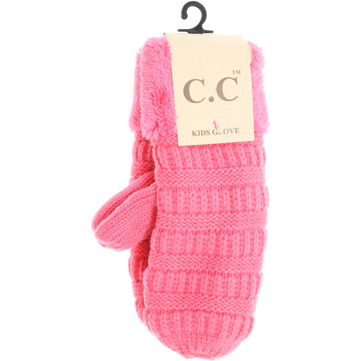 C.C Kids Solid Fuzzy Lined Mittens MT25KIDS