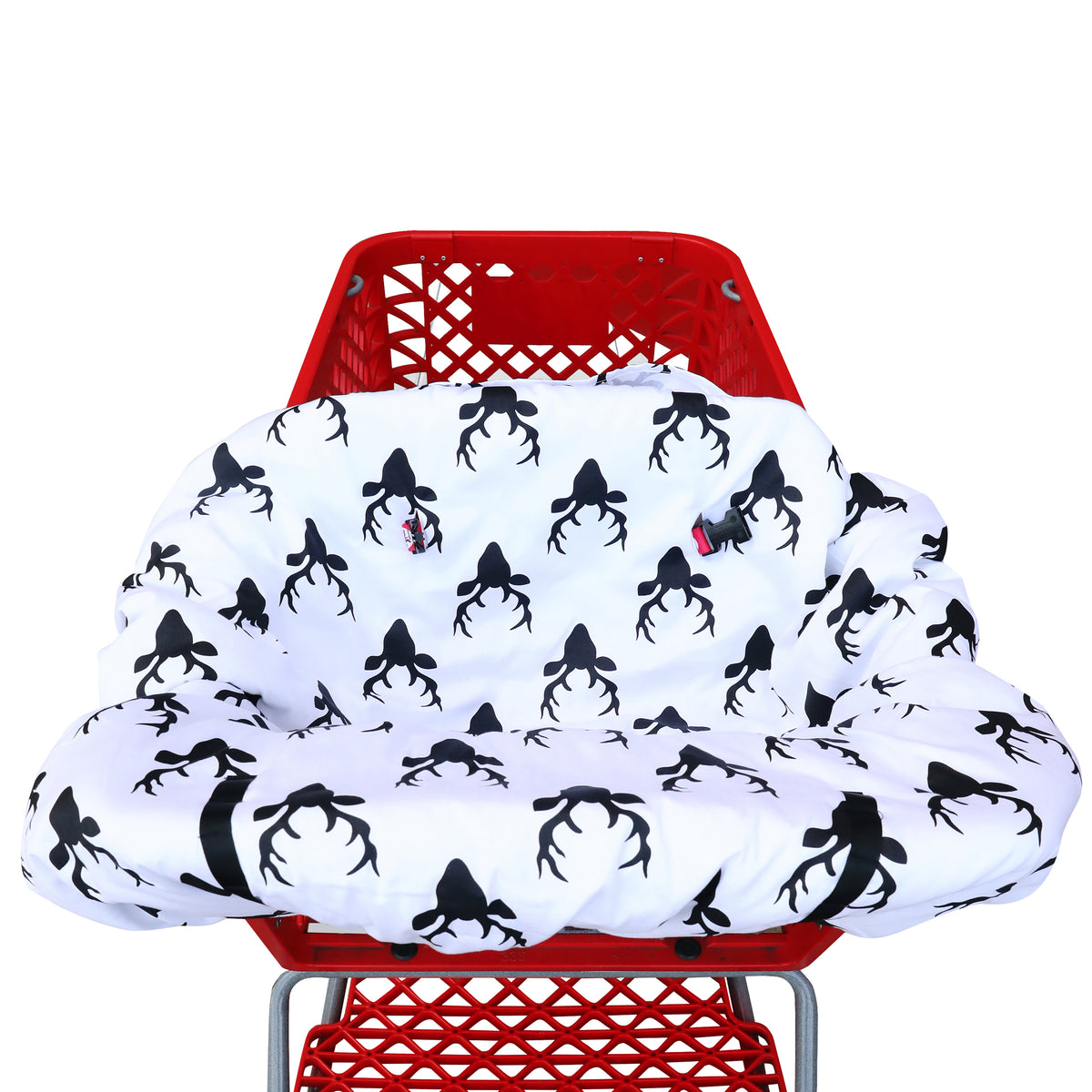 Shopping cart Covers for Baby, High Chair and Grocery Cover for Babies, Black & White Buck