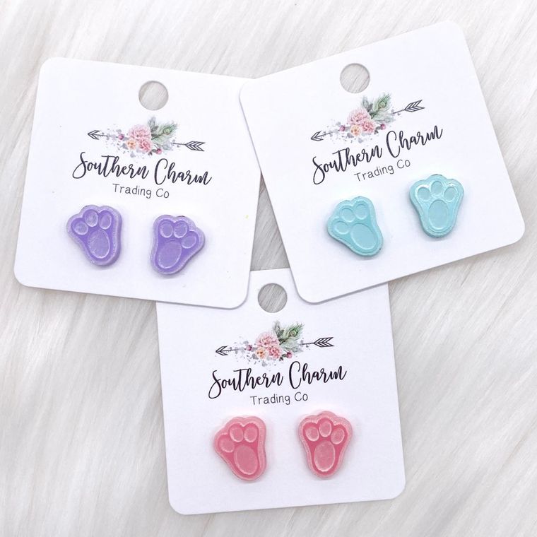 Pastel Bunny Paws Earrings