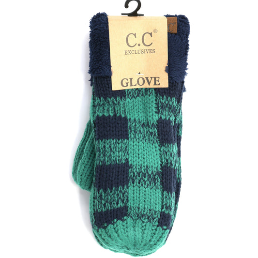 C.C Buffalo Check Mitten MT82