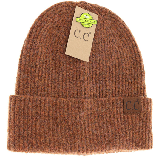C.C Unisex Soft Ribbed Cuff Beanie HAT2075