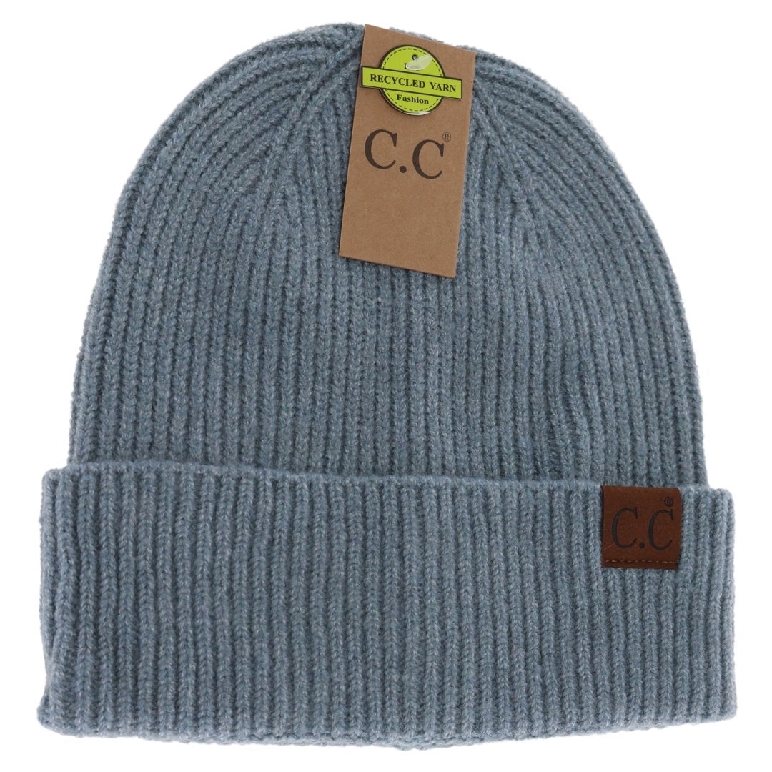 C.C Unisex Soft Ribbed Cuff Beanie HAT2075