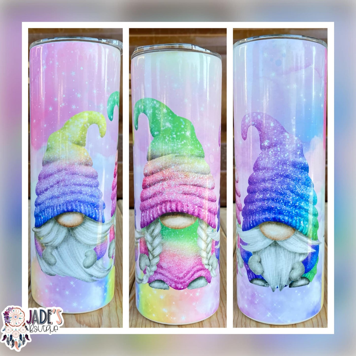 Gnome Sparkle 20oz Insulated Skinny Tumbler