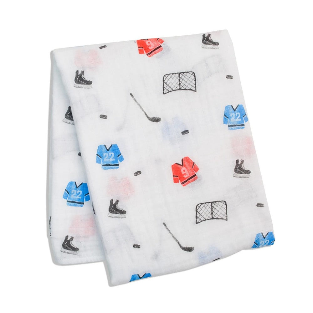 Swaddle Blankets Muslin Cotton - Hockey
