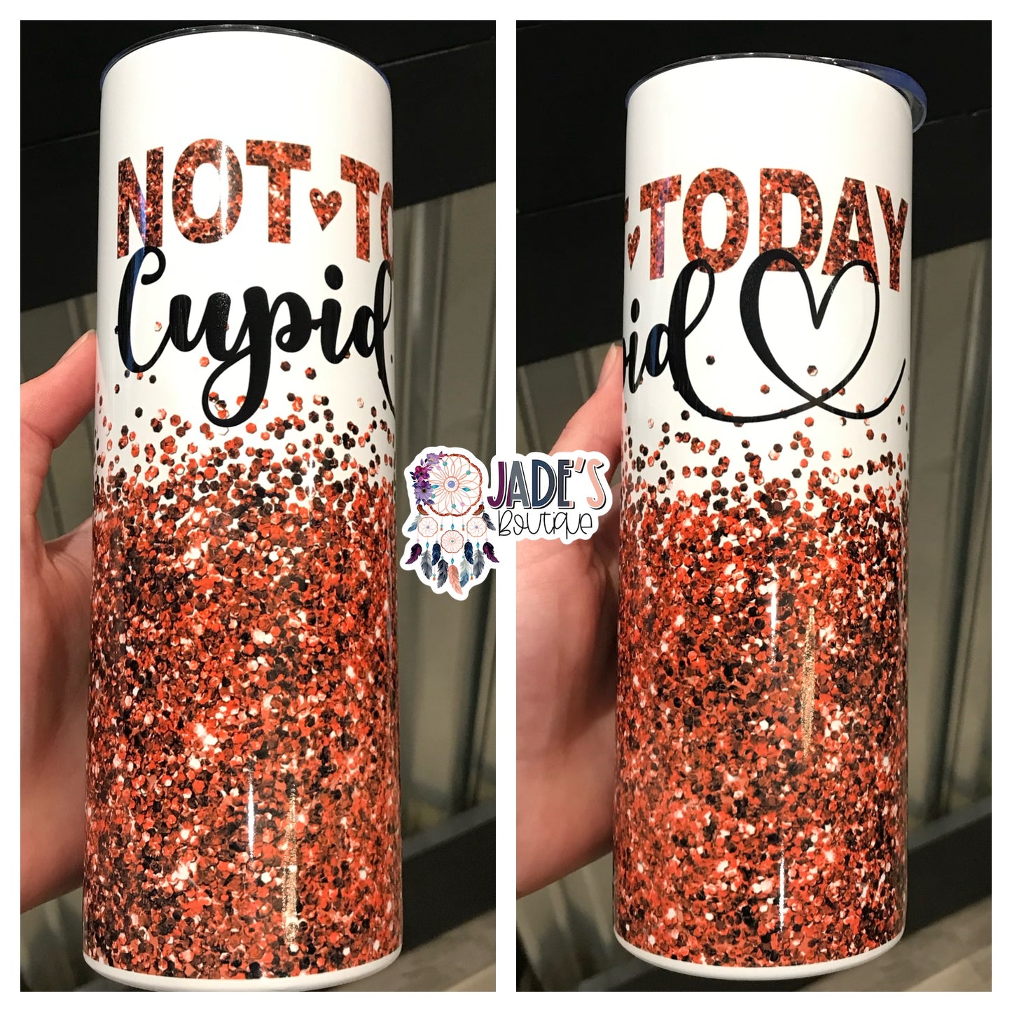 Not Today Cupid 20oz Insulated Skinny Tumbler