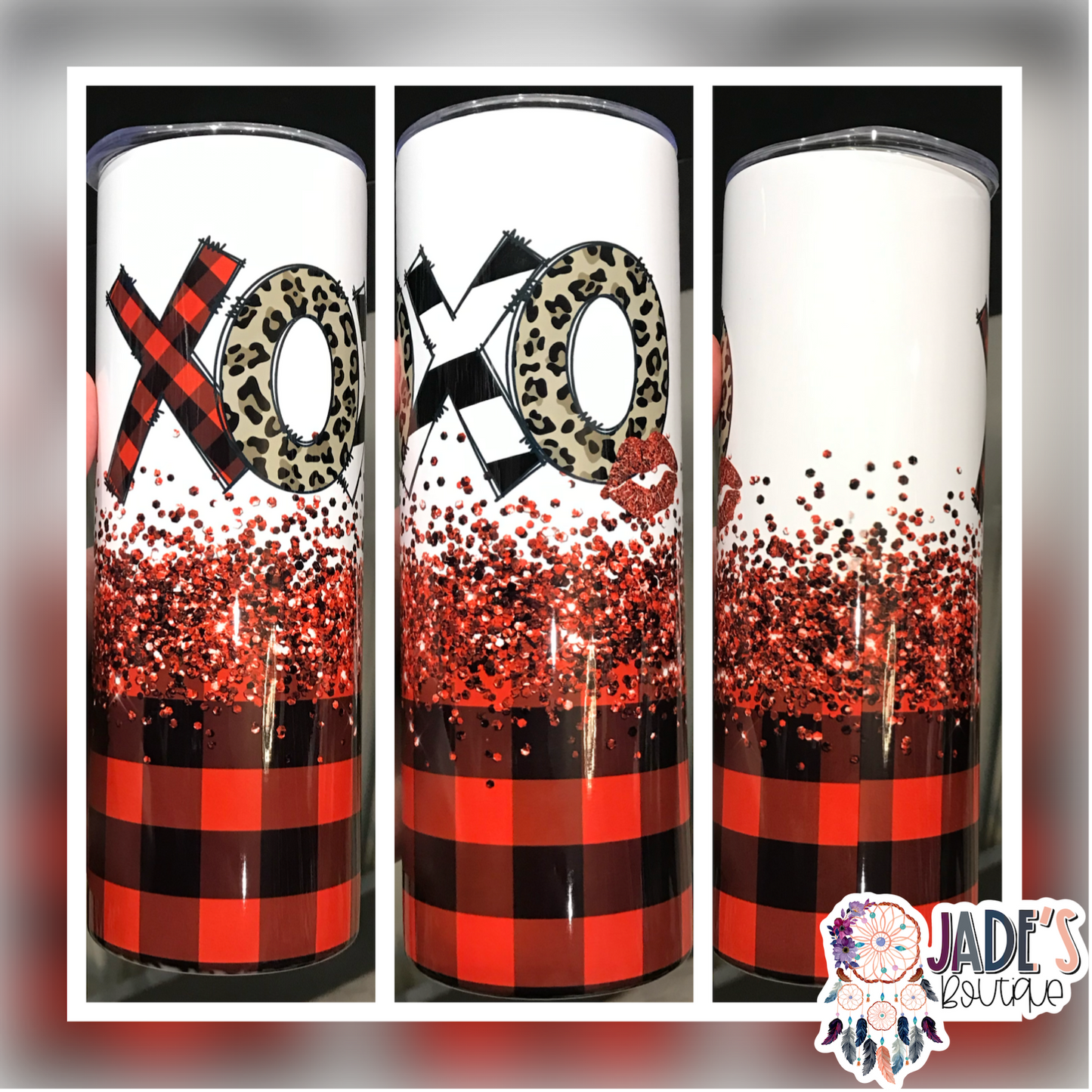 XOXO Plaid 20oz Insulated Skinny Tumbler