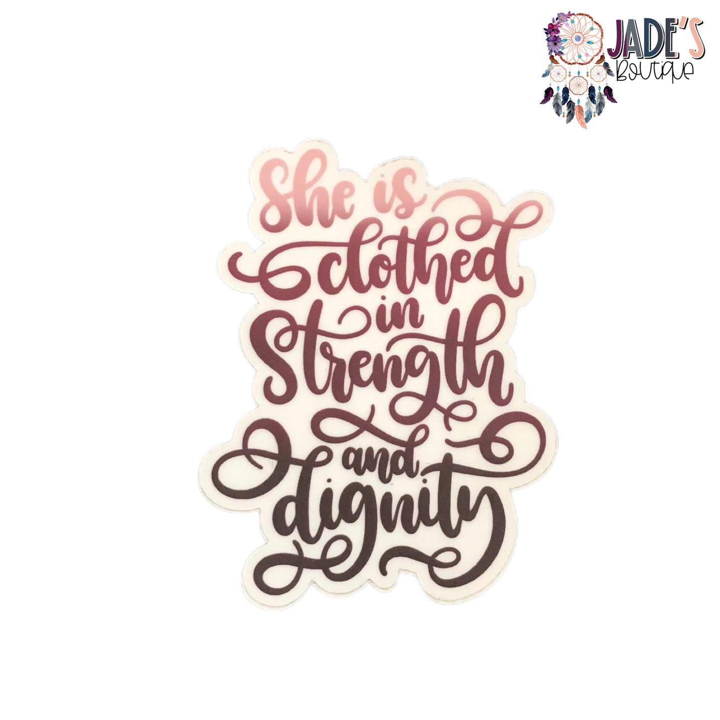 She is Clothed Clear, Vinyl Sticker