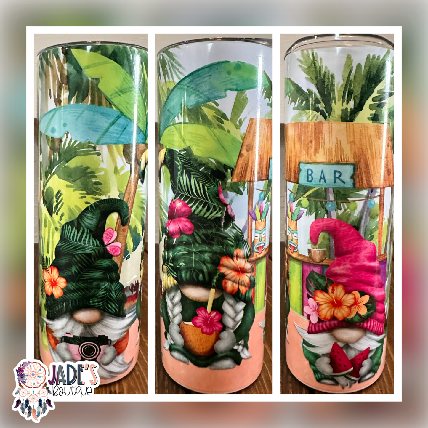 Gnome Tiki Bar 20oz Insulated Skinny Tumbler