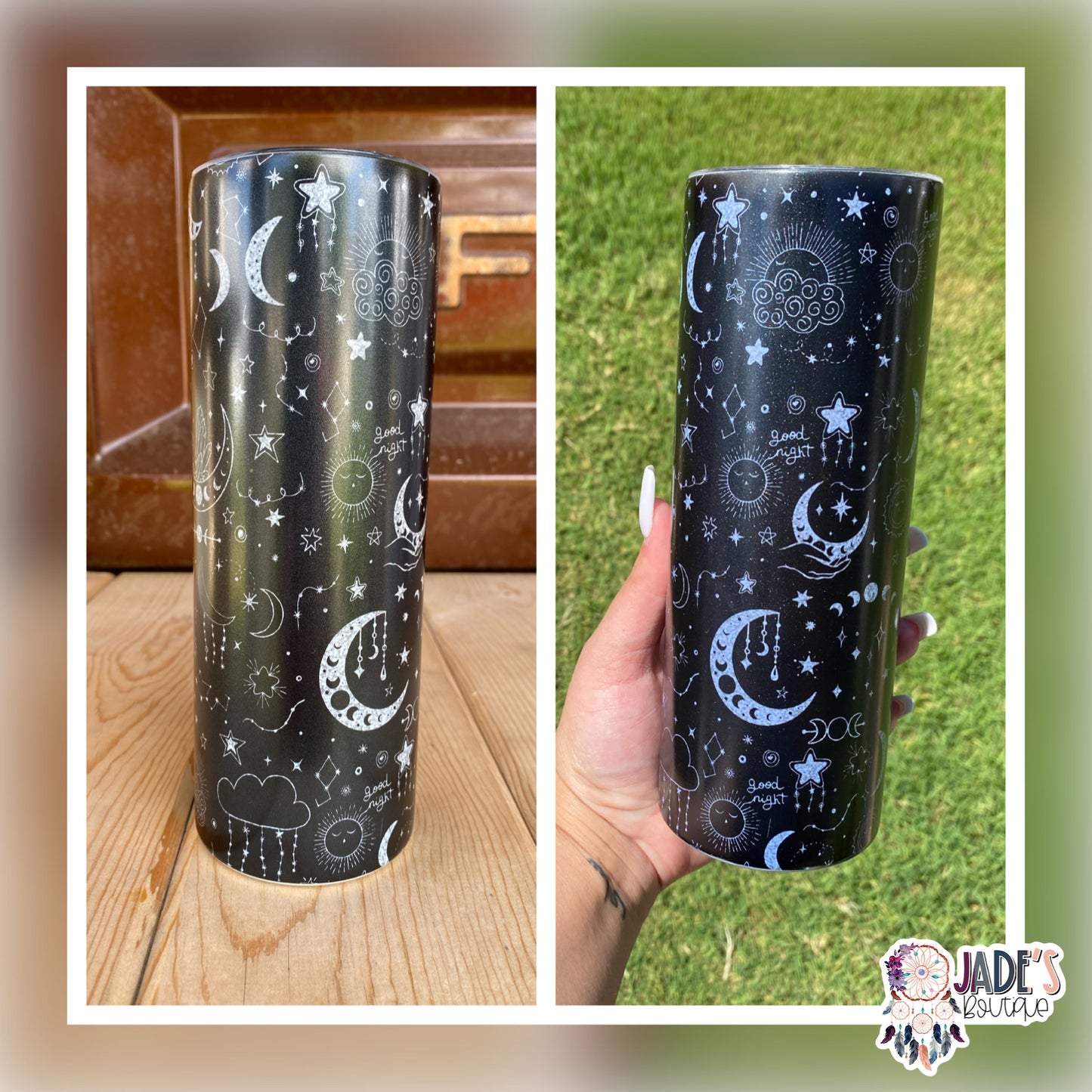 Starry Night 20oz Insulated UV Color Changing Skinny Tumbler