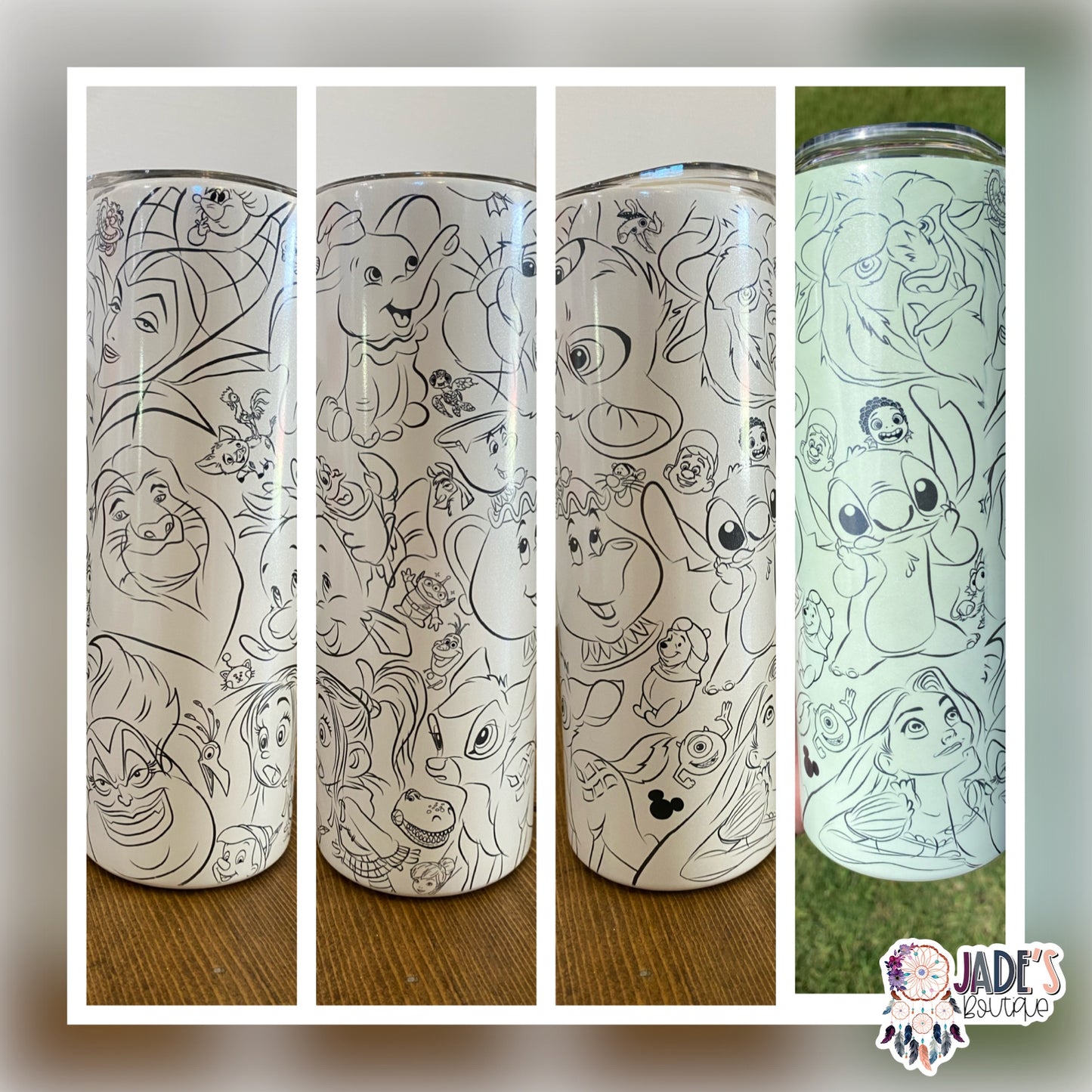 Doodle Classics 20oz Insulated UV Color Changing Skinny Tumbler