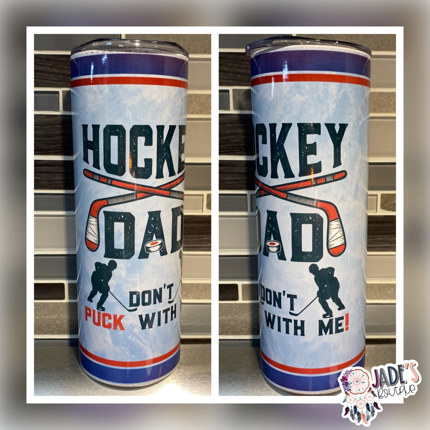 Hockey Dad 20oz Insulated Skinny Tumbler
