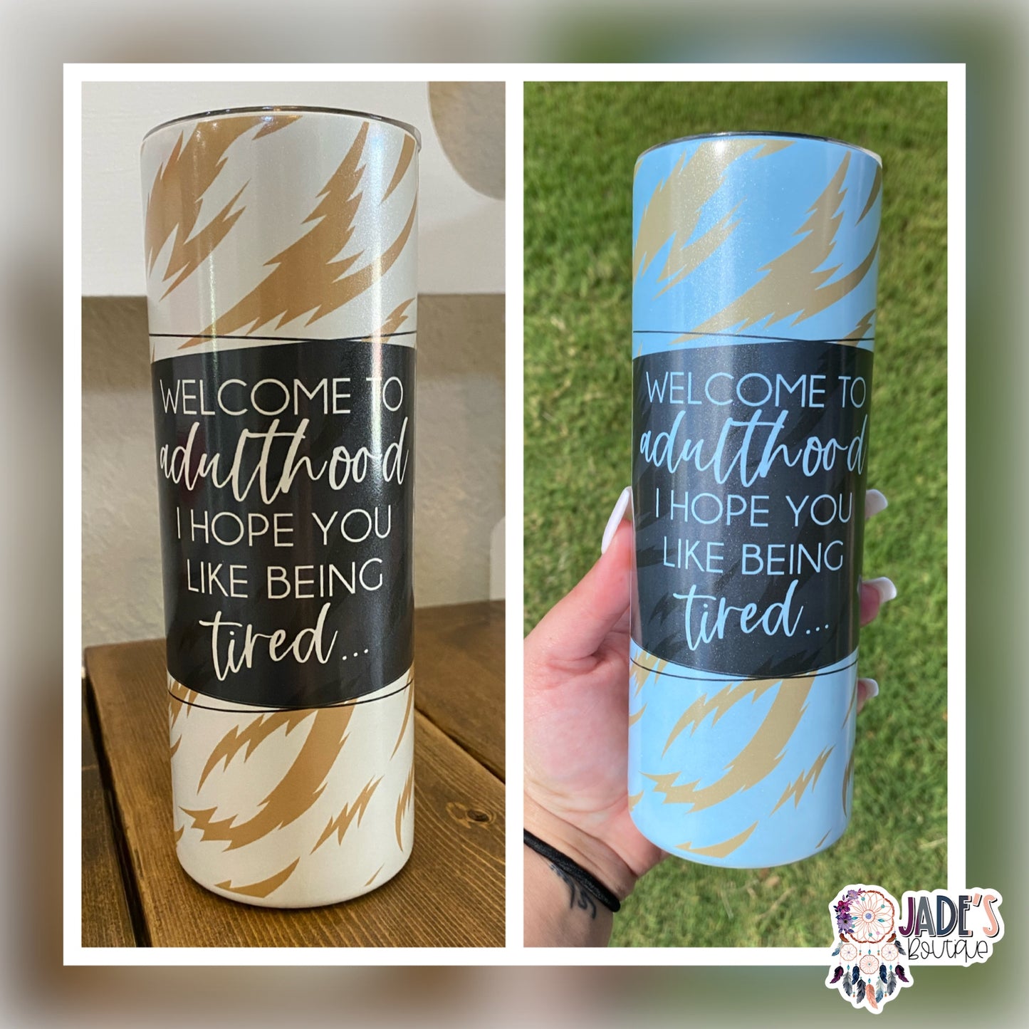 Adulthood 20oz UV Color Changing Insulated Skinny Tumbler