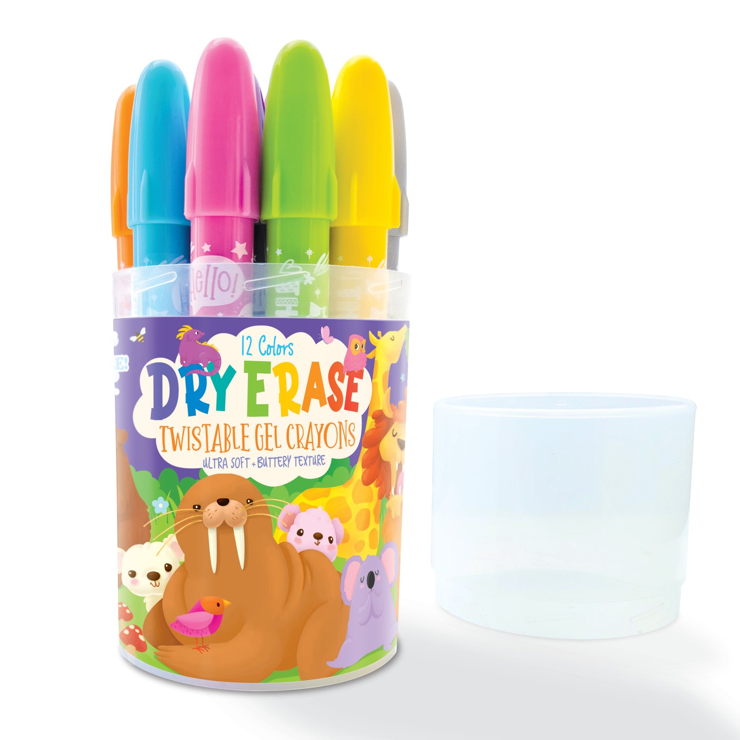 Dry Erase Twistable Gel Crayons- Animals Around the World