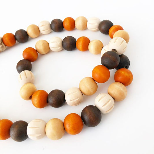 Wood Bead Garlands - Autumn Harvest