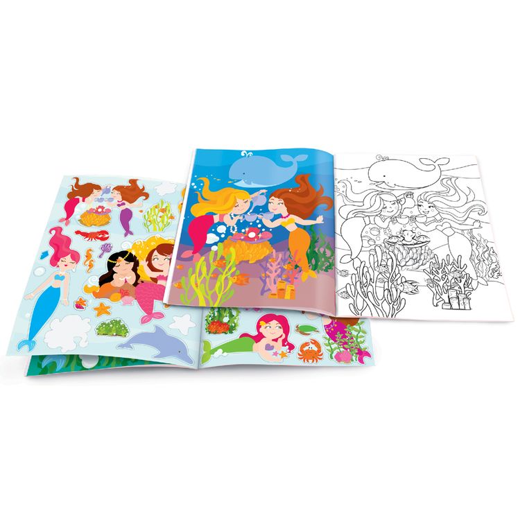 Dry Erase Coloring Book - Magical Mermaids