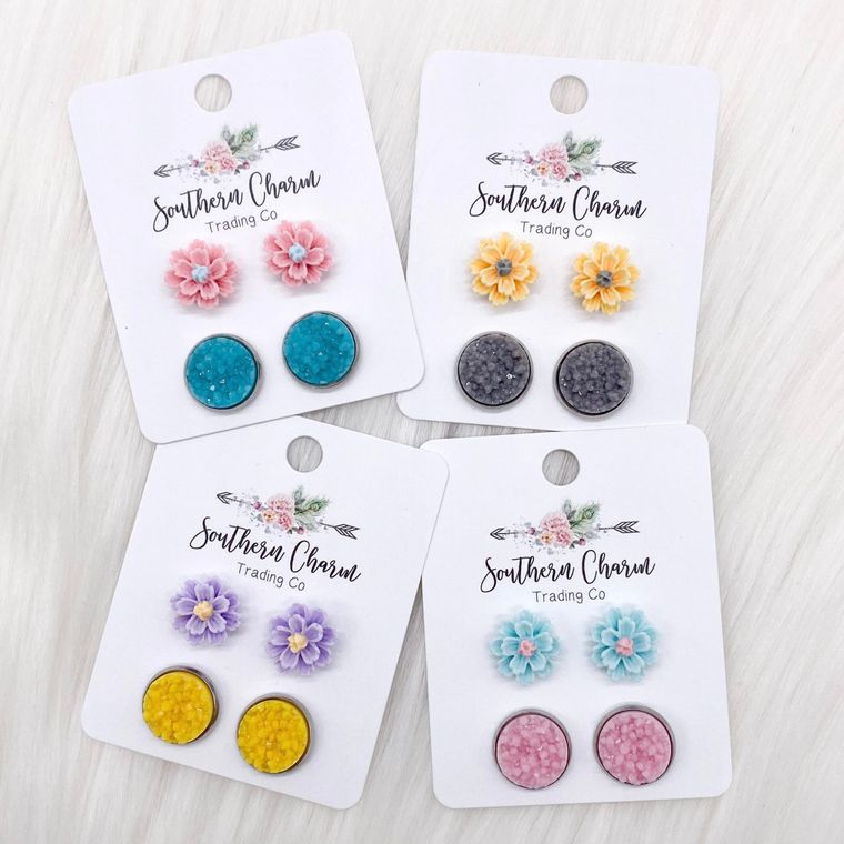 Spring Flower Duo Earrings
