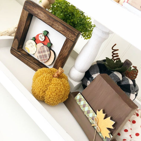 Tray Decor - Golden Harvest Pumpkin