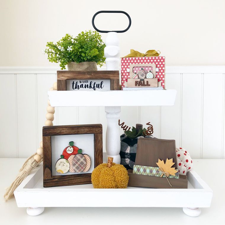 Tray Decor - Golden Harvest Pumpkin