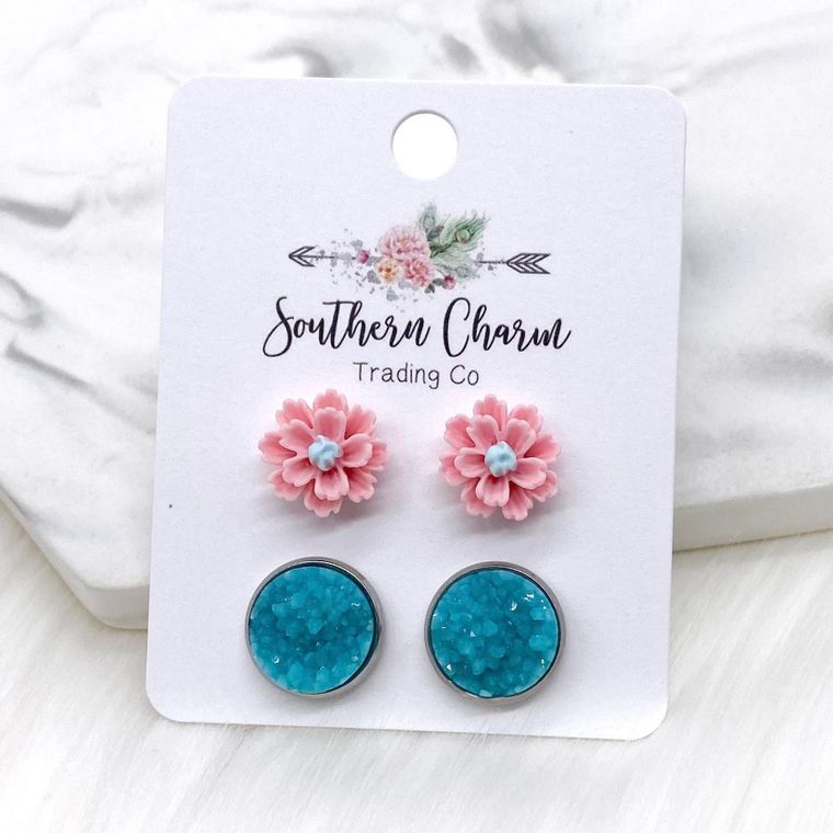 Spring Flower Duo Earrings