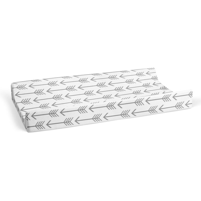 Changing Pad Cover,100% Cotton, Grey Arrows