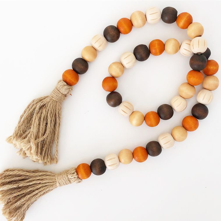 Wood Bead Garlands - Autumn Harvest