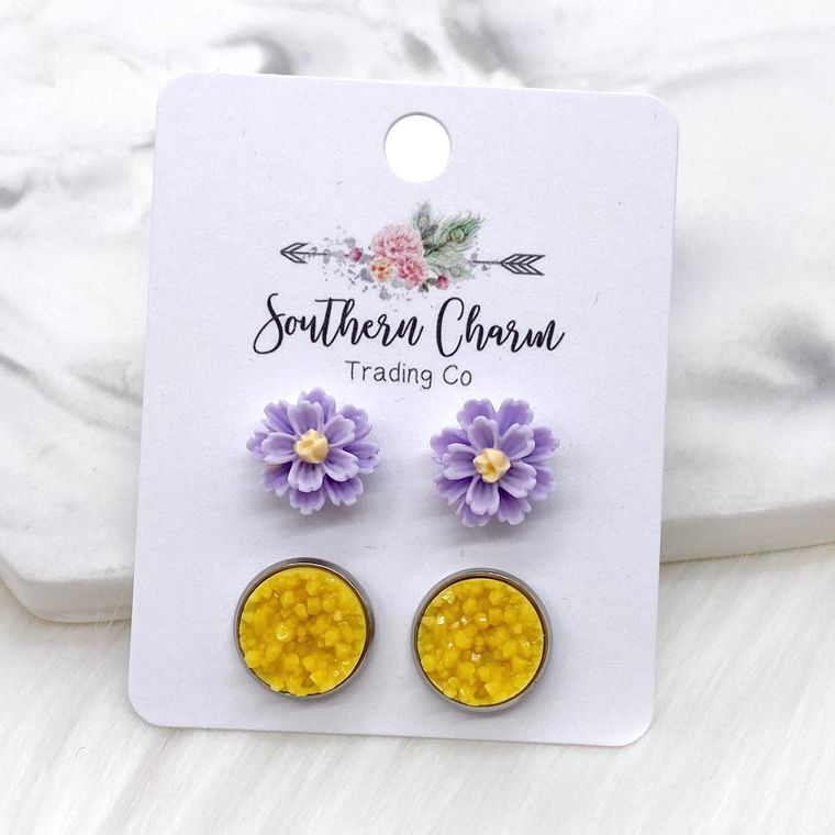 Spring Flower Duo Earrings
