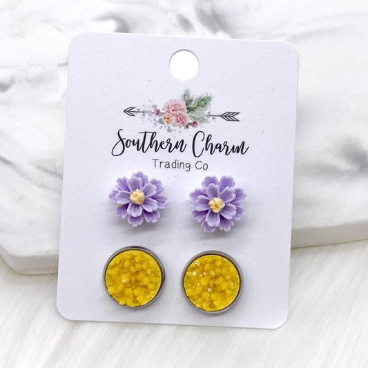 Spring Flower Duo Earrings