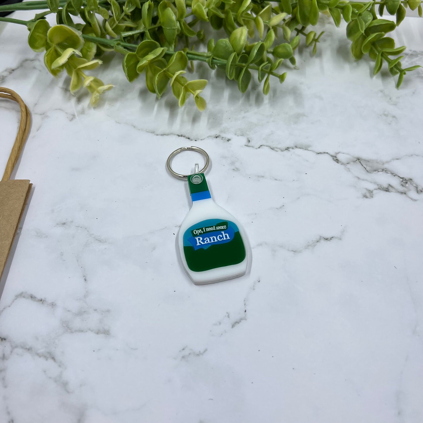 Ranch Bottle Layered & Engraved Acrylic Keychain