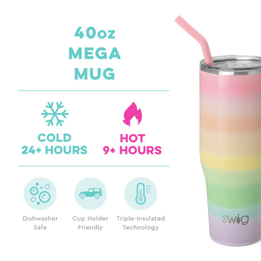 Over The Rainbow Mega Mug (40oz) Insulated