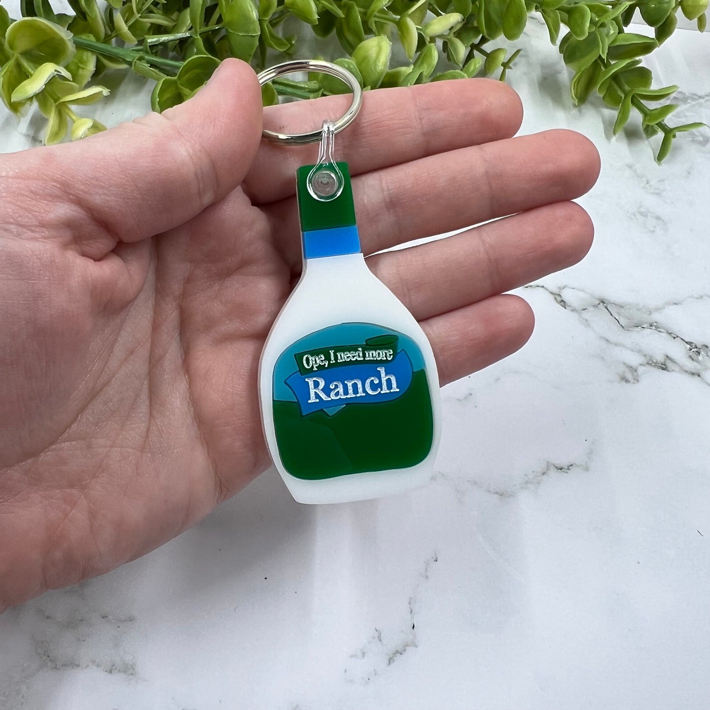 Ranch Bottle Layered & Engraved Acrylic Keychain