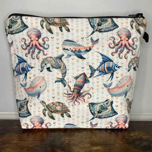 Under The Sea Mandala Animals XL Pouch