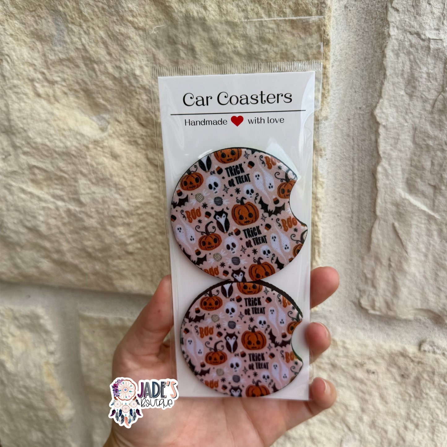 Trick or Treat Car Coasters