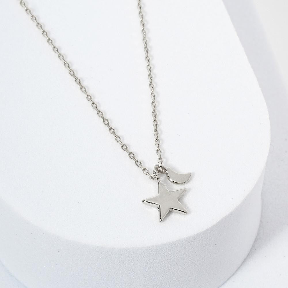 Star with Moon Necklace